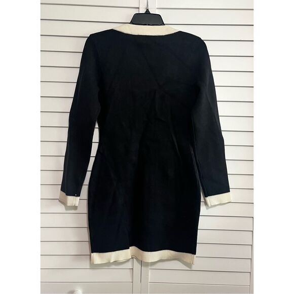 Endless Rose Knit Sweater Mini Dress Contrast Trim Size Medium - Picture 9 of 9